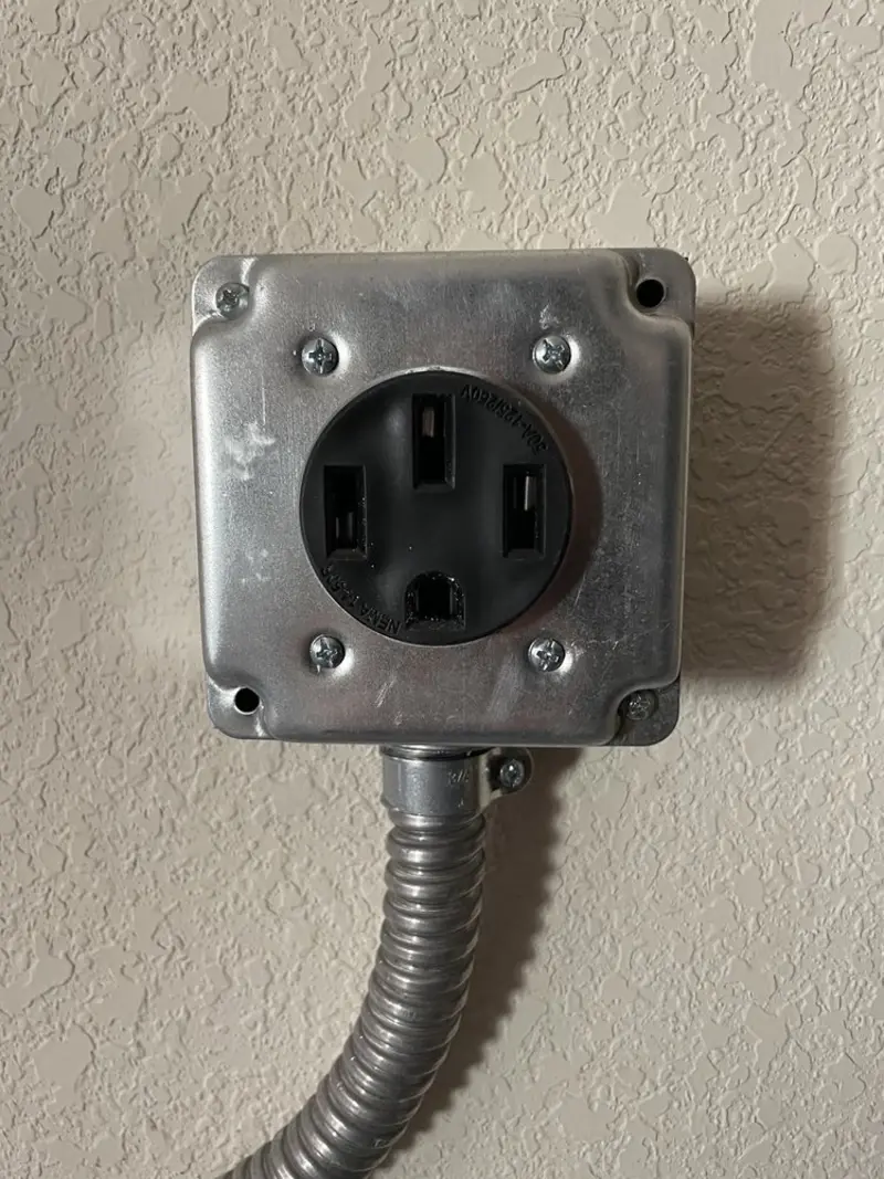 NEMA 14-50 outlet installed for Electrical Panel Upgrade in Sebring